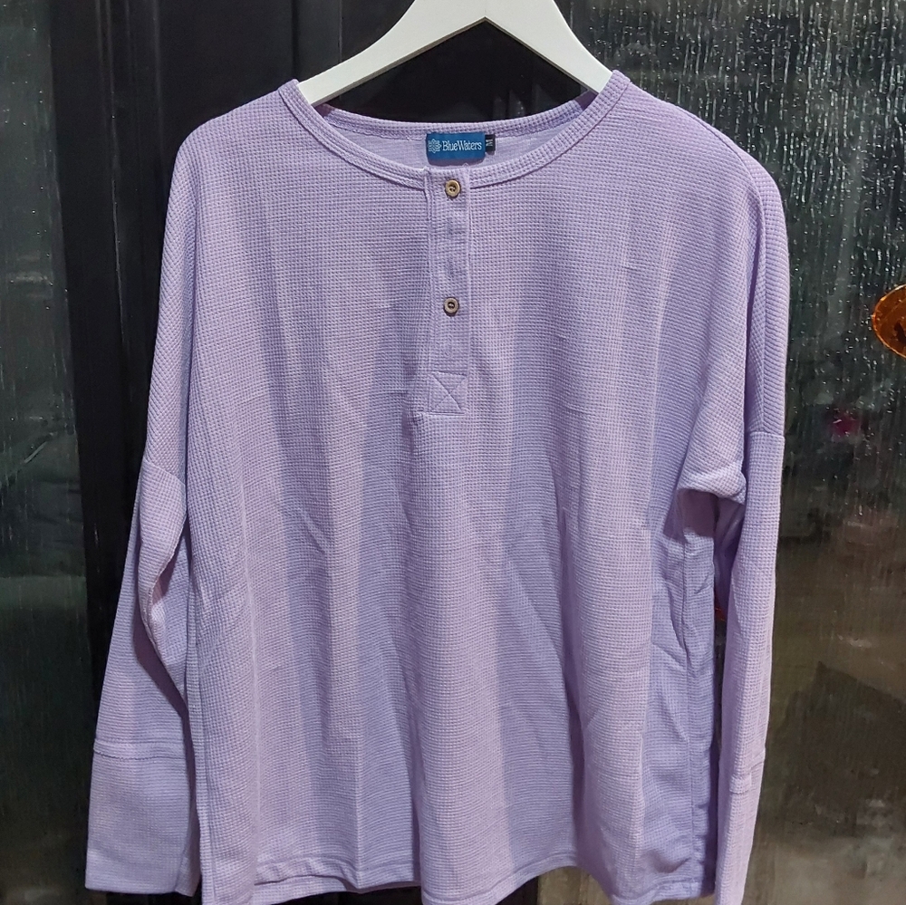💚Women's Lavender Henley Shirt